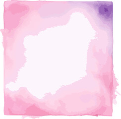 Watercolor square banner clip art