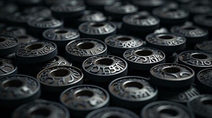 Obraz premium a pile of coins