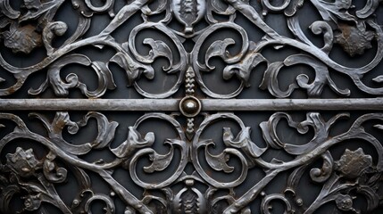 a metal gate with a design