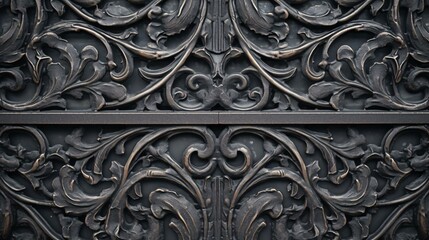 a metal gate with a design