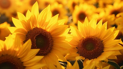 a group of sunflowers