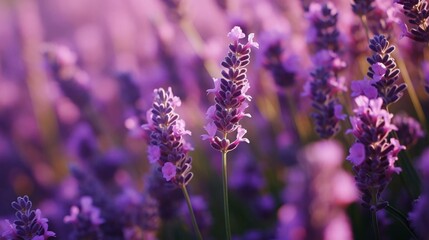close up of purple flowers