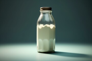 Image of a milk bottle. Generative AI