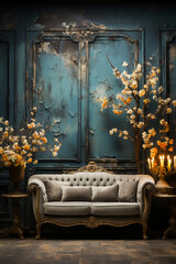 Hand painted photography canvas textured backdrops, wallpaper, hand painted, 8k, wide angle, gold accents. AI generative