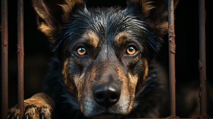 Fototapeta premium portrait of a German Shepherd Save Dog