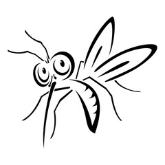vector illustration of a cartoon mosquito
