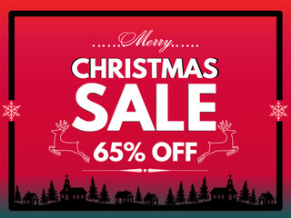 Christmas Specials, Merry Christmas Sale 65% off, advertising, promotional and Marketing Graphic resources