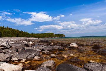 landscape with rocks and sky