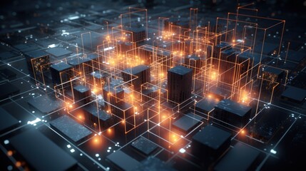 Architecture Particle Visualization in IT Technology