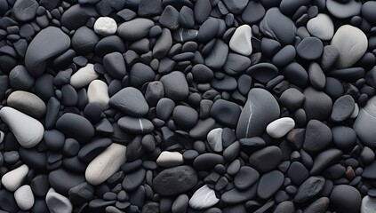 Fototapeta na wymiar Black and gray stones abstract background