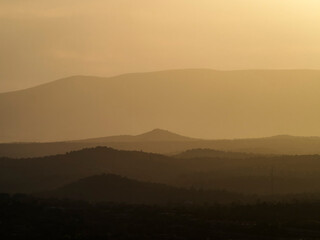 Sunset in the mountains