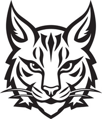 Obraz premium Vector Bobcat A Wild Predator Animal in a Vector Design Format Bobcat Vector Design A Fierce and Beautiful Wild Cat