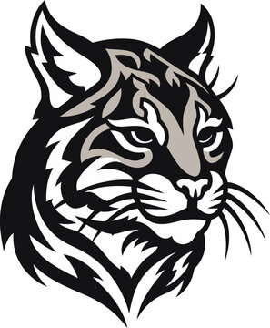 recommend clip art: Bobcat Vector Design A Feral Cat with a Wild Spirit Vector Bobcat A Wild Predator Animal in a Vector Design Format