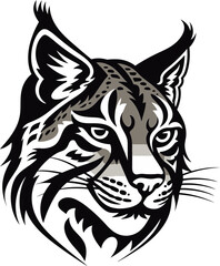 Bobcat Vector Design Wild Predator Animal in Vector Vector Bobcat Design A Wild Predator Animal