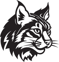 Bobcat Vector A Wild Predator Animal Bobcat Vector Design A Fierce and Beautiful Wild Cat