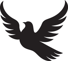 Obraz premium Minimalist Black Dove Vector Logo A Simple Yet Effective Design Abstract Black Dove Vector Logo A Unique and Creative Design