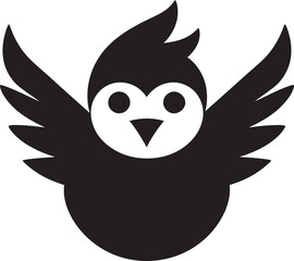 Black Dove Vector Logo with Swoosh and Feathers A Delicate and Feminine Design Black Dove Vector Logo with Swoosh and Halo A Symbol of Divinity and Spirituality