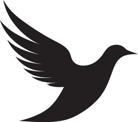 Modern Black Dove Vector Logo A Stylish Choice Powerful Black Dove Vector Logo A Symbol of Strength and Resilience