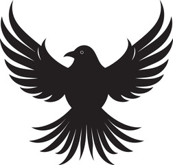 Naklejka premium Black Finch A Vector Logo Design for a Business Thats Never Settle Black Finch A Vector Logo Design for a Brand Thats Always Aiming Higher