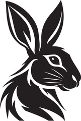 Black Hare Vector Logo A Creative and Unique Logo for Your Organization Black Hare Vector Logo A Bold and Striking Logo for Your Brand