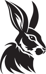 Fototapeta premium Black Vector Rabbit A Logo Thats as Stylish as It Is Sleek Black Vector Rabbit A Modern Logo for a Timeless Brand