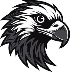 Black Vector Predator Hawk Logo Design for Service Black Vector Predator Hawk Logo Design for Website