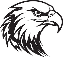 Black Vector Predator Hawk Logo Design for Digital Black Vector Predator Hawk Logo Design for Animation