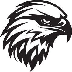 Black Vector Predator Hawk A Logo That Will Lead You to Success Predator Hawk A Black Vector Logo That Will Soar Above the Competition