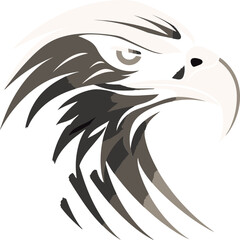 Black Hawk Predator Logo A Vector Logo for the Mythical Predator Hawk A Black Vector Logo for the Legendary