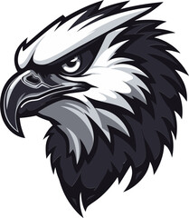 Predator Hawk A Black Vector Logo for the Admired Black Hawk Predator Logo A Vector Logo for the Worshiped