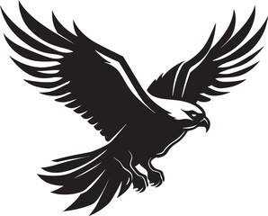 Fototapeta premium Black Hawk Predator Logo A Vector Logo for the Immortal Black Hawk Predator Logo A Symbol of Darkness and Mystery