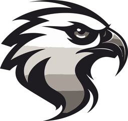 Black Vector Predator Hawk Logo Design Predator Hawk Vector Logo