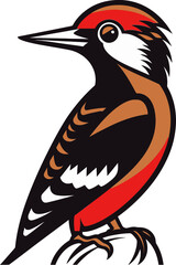 Black Woodpecker Bird Logo Design Hand Drawn Woodpecker Bird Logo Design Black Hand Drawn