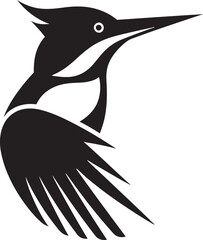 Woodpecker Bird Logo Design Black Sketch Black Woodpecker Bird Logo Design Geometric
