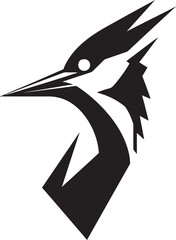 Woodpecker Bird Logo Design Black and White Creative Woodpecker Bird Logo Design Black and White Modern