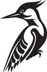 Woodpecker Bird Logo Design Black and White Unique Woodpecker Bird Logo Design Black and White Elegant