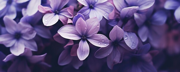 Macro background of spring lilac violet flowers. Abstract floral backdrop. Spring concept