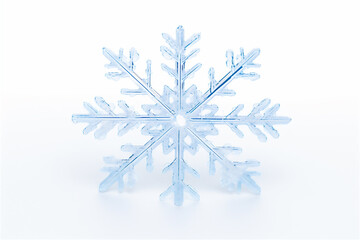 Snowflake on white background