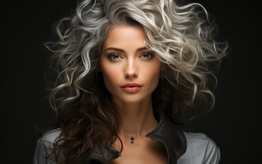 Fototapeta premium Gorgeous beautiful temperamental woman, 50 years old