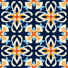 Azulejo seamless texture pattern tile