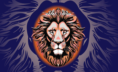 lion head illustration