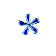 Blue symbol in a blue ice frame