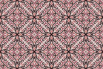 Fabric print seamless pattern with vintage ornament