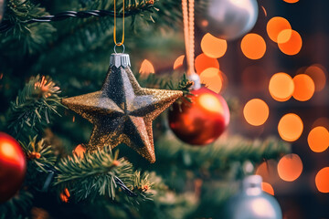 "Christmas star ornament."