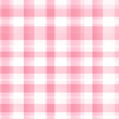 Powder pink and white glen plaid textured seamless pattern. Scottish tartan vichy plaid. Cute fashion design for fashion textile, fabric, print, paper and scrapbook