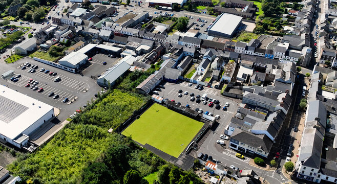 Aerial photo of Ballymoney Bowling Club Co Antrim Northern Ireland 10-10-23