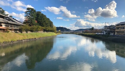 Fototapeta na wymiar 日本の穏やかな川3
