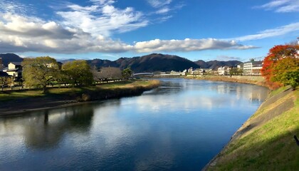 Fototapeta na wymiar 日本の穏やかな川2