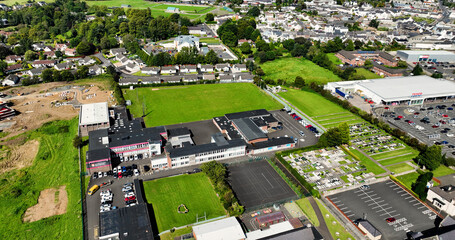 Aerial photo of Our Lady Of Lourdes School Ballymoney Co Antrim Northern Ireland