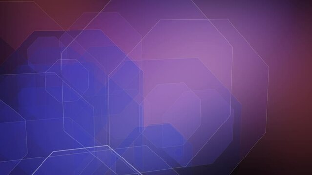 Contemporary art animated transition of abstract octagons in stylish pattern. Futuristic patterns hypnotic motion background with flowing octagons in abstract motion